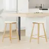 vidaXL Étkező Székek 2 pcs Természetes 46 x 37 x 63 cm Tömör Gumi Fa