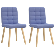 vidaXL étkezőszékek 2 db Jeans kék szövet bútor