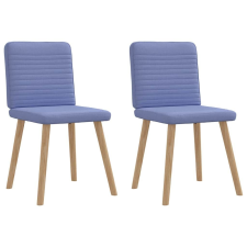 vidaXL étkezőszékek 2 db Jeans kék szövet bútor
