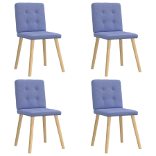 vidaXL Étkezőszékek 4 db Jeans kék szövet bútor