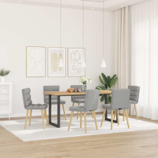 vidaXL étkezőszékek 6 db Felhőszürke szövet bútor