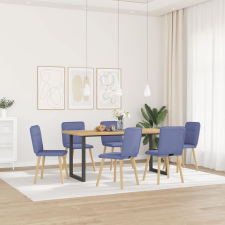 vidaXL étkezőszékek 6 db Jeans kék szövet bútor