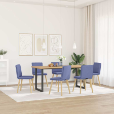 vidaXL étkezőszékek 6 db Jeans kék szövet bútor