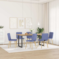 vidaXL étkezőszékek 6 db Jeans kék szövet (3315448) bútor