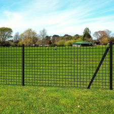 vidaXL Euro Fence szürke acélkerítés szett 25 x 1,2 m kerti dekoráció