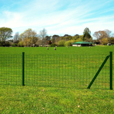 vidaXL Euro Fence zöld acélkerítés 10 x 1,0 m kerti bútor