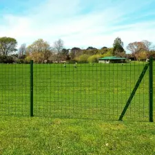 vidaXL Euro Fence zöld acélkerítés 25 x 1,7 m kerti dekoráció