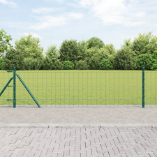 vidaXL Euro Kerítés 13 Flanged Posts 0.4x25 m Horganyzott Acél építőanyag
