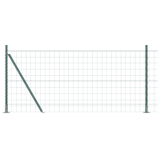vidaXL Euro Kerítés 13 Flanged Poszttal 0.8x25 m Galvanizált Acél (3350858) építőanyag