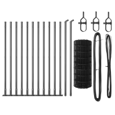 vidaXL Euro Kerítés 13 Flenkelt Oszloppal 0.6x25 m Galvanizált Acél (3350947) építőanyag