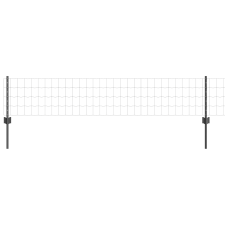 vidaXL Euro Kerítés 22 U Szeleppel Szürke 0,4x50 m Acél (3336125) építőanyag