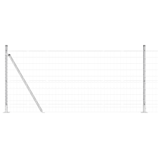 vidaXL Euro Kerítés 7 Felfújt Oszloppal 1x10 m Horganyzott Acél (3351000) építőanyag