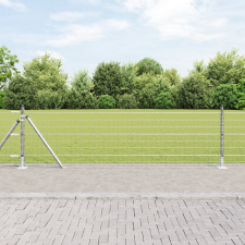 vidaXL Euro Kerítés 7 Flangált Oszloppal 0.6x10 m Horganyzott Acél építőanyag