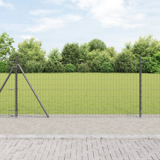 vidaXL Euro Kerítés 7 Flanged Oszloppal 0.8x10 m Horganyzott Acél építőanyag