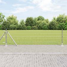 vidaXL Euro Kerítés 7 Flanged Posts 0.4x10 m Galvanizált Acél építőanyag