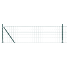 vidaXL Euro Kerítés 7 Flanged Posts 0.6x10 m Galvanizált Acél (3350826) építőanyag