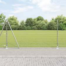 vidaXL Euro Kerítés 7 Flanged Posts 1.2x10 m Horganyzott Acél építőanyag