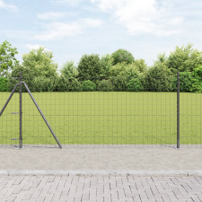 vidaXL Euro kerítés 7 Flanged Posts 1x10 m Galvanizált acél építőanyag