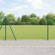 vidaXL Euro Kerítés 7 Flanged Posttal 1.2x10 m Horganyzott Acél építőanyag