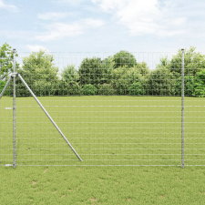 vidaXL Euro Kerítés 7 Oszloppal 1.6x10 m Horganyzott Acél építőanyag