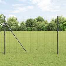 vidaXL Euro Kerítés 7 Poszttal 1.6x10 m Galvanizált Acél Szürke építőanyag