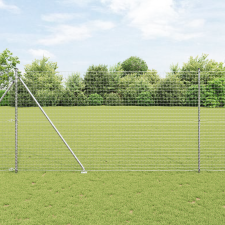 vidaXL Euro Kerítés 7 Rúdós 1,5x10 m Galvanizált Acél építőanyag