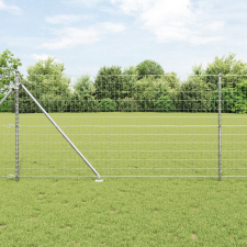 vidaXL Euro kerítés 7 tüske poszttal 1.4x10 m horganyzott acél építőanyag