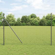 vidaXL Euro Kerítés Szürke 1.6x10 m Acél építőanyag