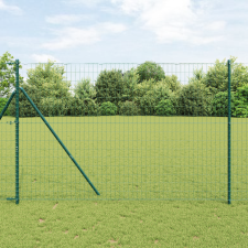 vidaXL Euró Kerítés Zöld 1.5x10 m Acél építőanyag