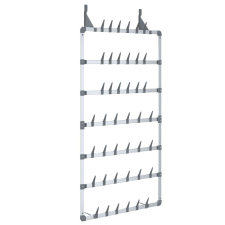vidaXL ezüst akasztós cipőtartó 66 x 13 x 139 cm (344372) bútor