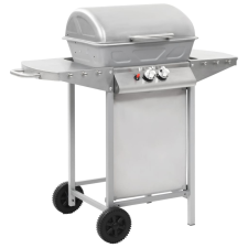 vidaXL Ezüst rozsdamentes acél gáz grillező 2 főzőzónával grillsütő