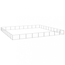 vidaXL Ezüstszínű acél kutyakennel 81 m² szállítóbox, fekhely kutyáknak