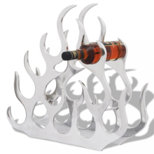 vidaXL Ezüstszínű alumínium bortartó állvány 11 palackhoz bútor