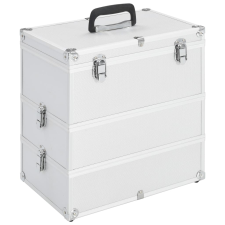 vidaXL ezüstszínű alumínium sminktáska 37 x 24 x 40 cm kézitáska és bőrönd