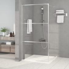 vidaXL ezüstszínű átlátszó ESG üveg zuhanyfal 100 x 195 cm kád, zuhanykabin