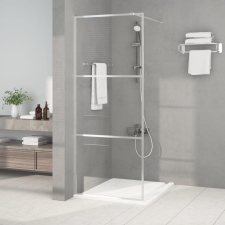vidaXL ezüstszínű átlátszó ESG üveg zuhanyfal 80 x 195 cm kád, zuhanykabin