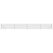 vidaXL ezüstszínű drótkerítés illesztőperemmel 0,8 x 10 m (154032) kerti bútor