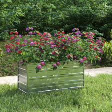 vidaXL Ezüstszínű horganyzott acél kerti magaságyás 100 x 40 x 45 cm bútor