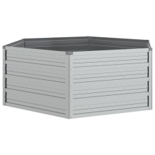 vidaXL ezüstszínű horganyzott acél kerti magaságyás 129 x 45 cm (316881) kerti tárolás