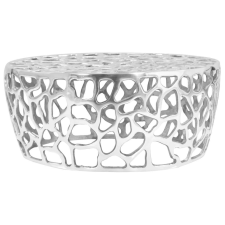 vidaXL ezüstszínű öntött alumínium dohányzóasztal 70 x 30 cm bútor