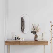 vidaXL ezüstszínű ovális falitükör 70 x 30 cm bútor