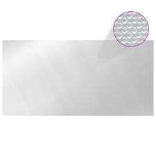 vidaXL ezüstszínű polietilén medencetakaró 400 x 200 cm (93097) medence kiegészítő