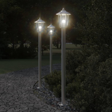 vidaXL Ezüstszínű rozsdamentes acél kültéri állólámpa 120 cm kültéri világítás