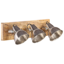 vidaXL ezüstszínű tömör mangófa ipari falilámpa 70 x 23 cm E27  (320595) világítás