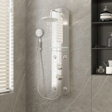 vidaXL ezüstszínű zuhanypanel 25 x 43 x 110 cm kád, zuhanykabin