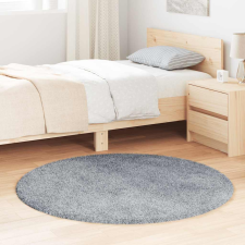 vidaXL ezüstszürke poliészter hosszú szálú bozontos szőnyeg 120x120 cm lakástextília