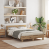 vidaXL Fa ágykeret Kézműves tölgy Fa 150 x 200 cm