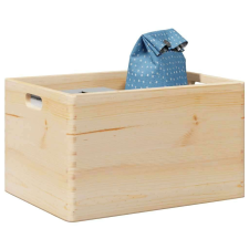 vidaXL Fa doboz fogantyúkkal 40x30x23 cm tömör fa fenyő bútor