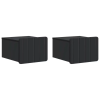  vidaXL Fali éjjeli szekrény 2 pcs Fekete 33 x 34,5 x 24 cm Szerelt Fa