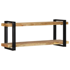 vidaXL fali polc 110x33x45 cm tömör nyersfa Mango bútor